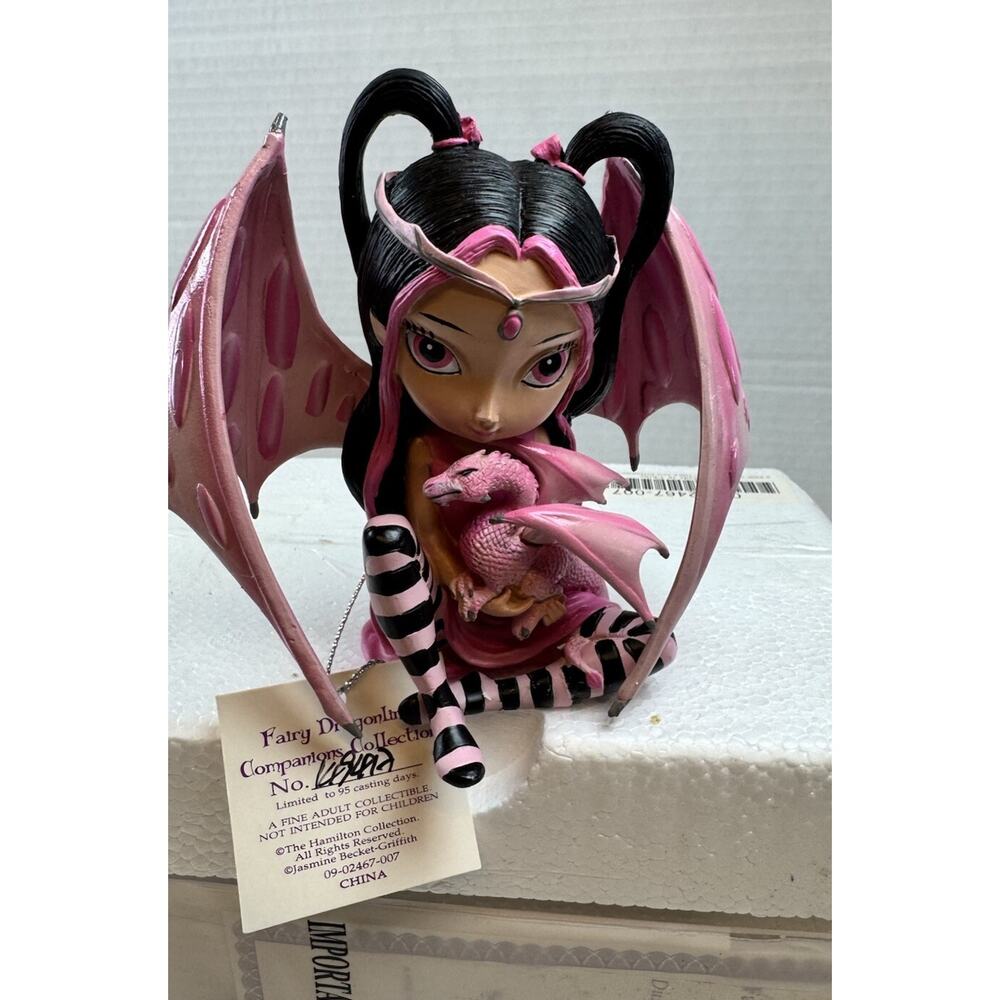 Rare VTG Hamilton Collection Fiery Dragonfly Dusty Fairy Figurine #1494A COA
